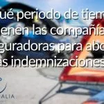 ¿Qué periodo de tiempo tienen las compañías aseguradoras para abonar las indemnizaciones? 2 ¿Qué periodo de tiempo tienen las compañías aseguradoras para abonar las indemnizaciones?
